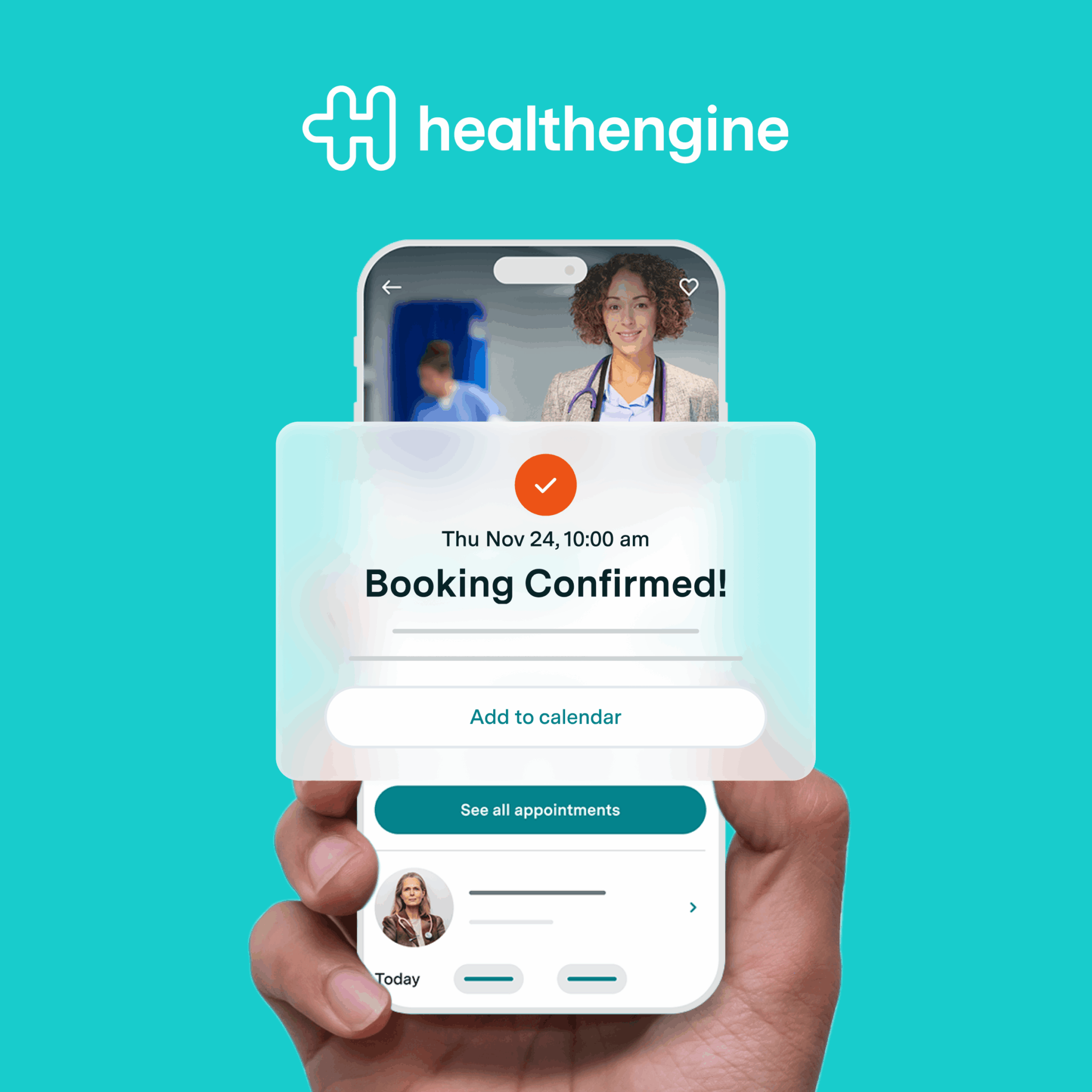 Booking is Confirmed in Healthengine